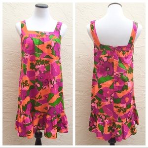Kahala Vintage 1960s Ruffle Hem Shift Dress